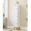 Armoire de rangement mince pour salle de bain, organisateurs de salle de bain étroits et rangement avec 4 pieds réglables, rangement pour salle de lavage pour petits espaces, cuisine, salon, 3 portes, blanc-717178972-719104184