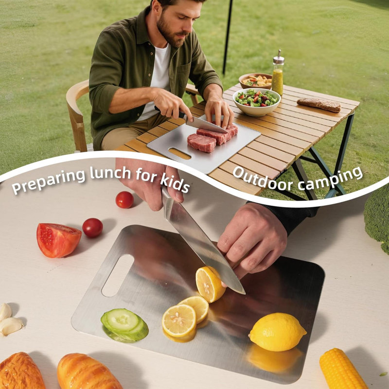 Planches à découper en acier inoxydable pour cuisine 304 Planches à découper en acier pour viande