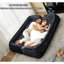 Lit double pour homme et animal polyvalent, causeuse paresseuse avec positions réglables et coussins moelleux pour la détente-858816130