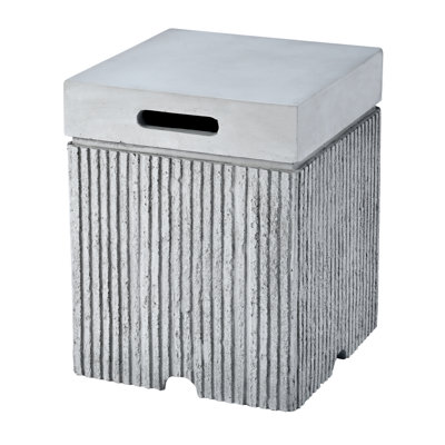 19.5"H Square Magnesium Oxide Propane Tank Cover and Side Table