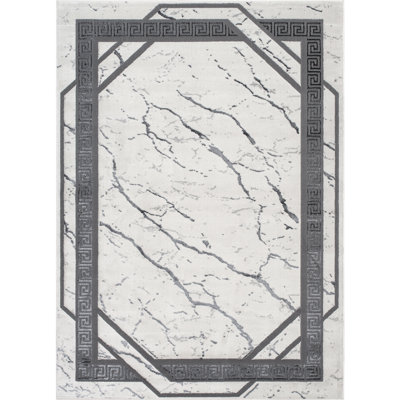 Monaco Series Abrstract Black/Gray/Ivory/Beige Area Rug