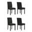 Chaises capitonnées moelleuses 5 pièces brun