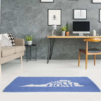 Tapis de maison bleu doux Virginia