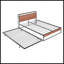 Structure de lit plateforme double en métal avec lit gigogne-570131450-570131453