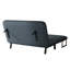 Fauteuil-lit convertible de 55 po, structure en métal, tissu de velours réglable, espace de vie confortable, lit triple, 55 po avec revêtement et cadre en fer pour la maison-603287662-603287655