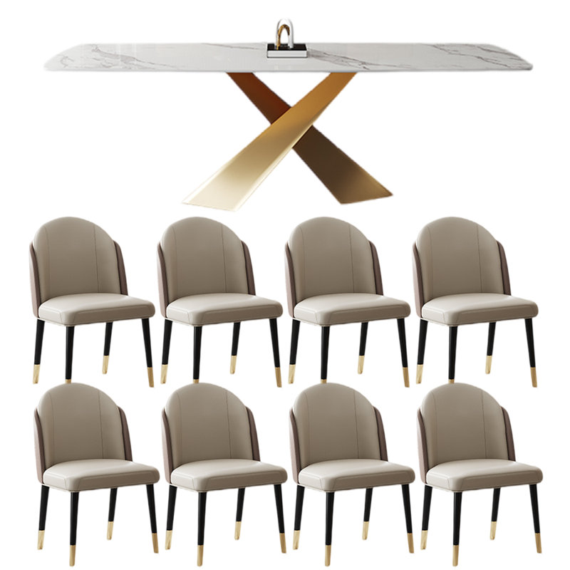 Italian style luxury rectangular dining table sets