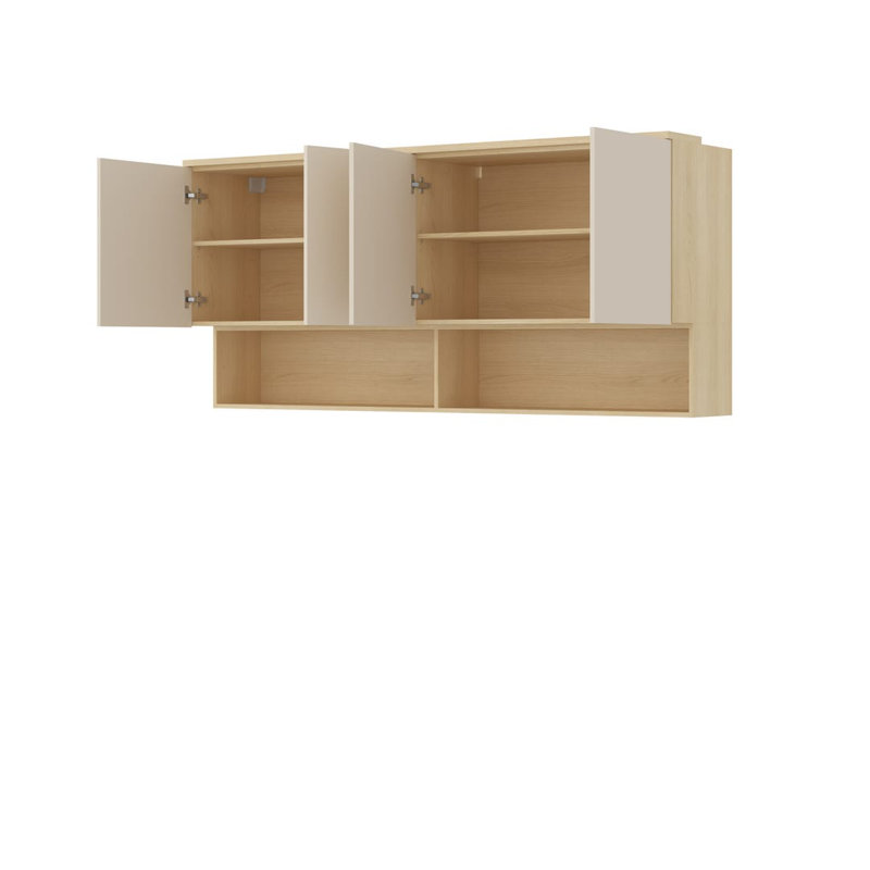 83cm H x 186cm W Bookcase, Beige