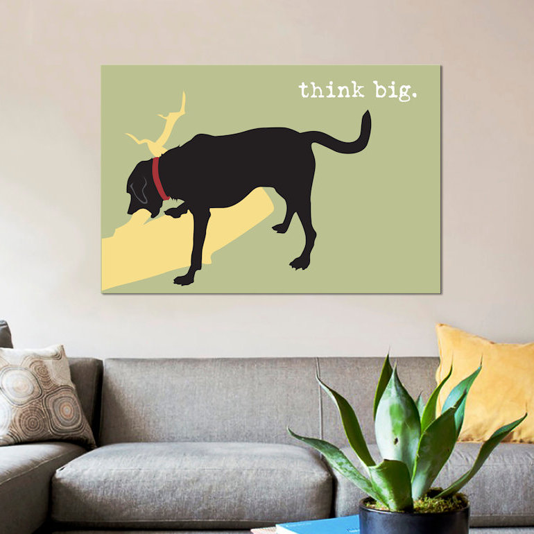 «Think Big», impression sur toile, H 8 po x l 12 po x P 0,75 po, Toile tendue, Pas de tapis