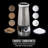 OVENTE 2 in 1 Stainless Steel Sea Salt and Pepper Grinder with Ceramic Blade, Automatic One Hand Operation & Battery Operated Salt & Pepper Mill Easy Grinding Adjustable Coarseness, Silver SPD121S