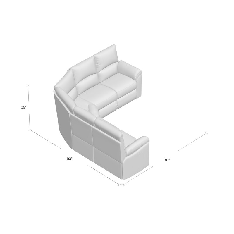 Annaira Upholstered Reclining L-Shaped Sectional Symmetrical, Manual