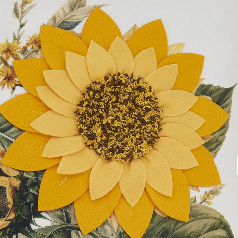 Coussin en tournesol brillant, Sans insert de coussin
