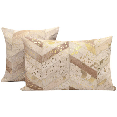 Coussins décoratifs en cuir de vache Canvello