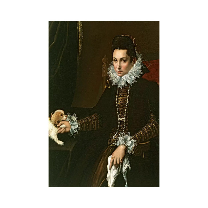 Portrait Of Ginevra Aldrovandi Hercolani As A Widow, C.1597-99 by Lavinia Fontana - Wrapped Canvas Painting
