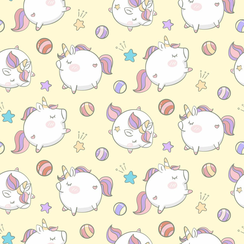 Rouleau de papier peint adhésif 8,5 pi x 24 po Wrights Cute Unicorns