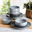 Jensen 12-Piece Stoneware Dinnerware Set, Service for 4
