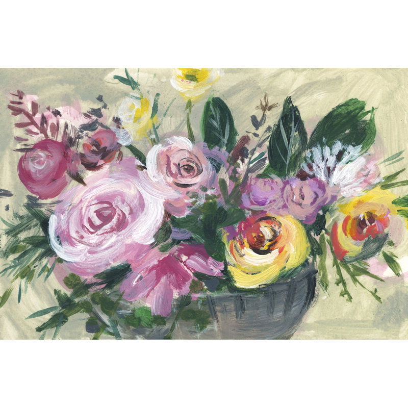 Fleur De Matin I - Painting, 30 cm H x 46 cm W, Wrapped Canvas