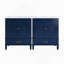 Ensemble de meuble-lavabo 60 po avec lavabo double 60 po, 2 armoires avec organisateurs de porte, 2 tiroirs, bleu