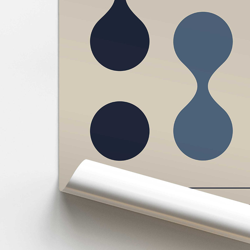 Midnight Bauhaus Flow Print, Does Not Apply, 16" H x 12" W x 0.1" D, Frameless Print