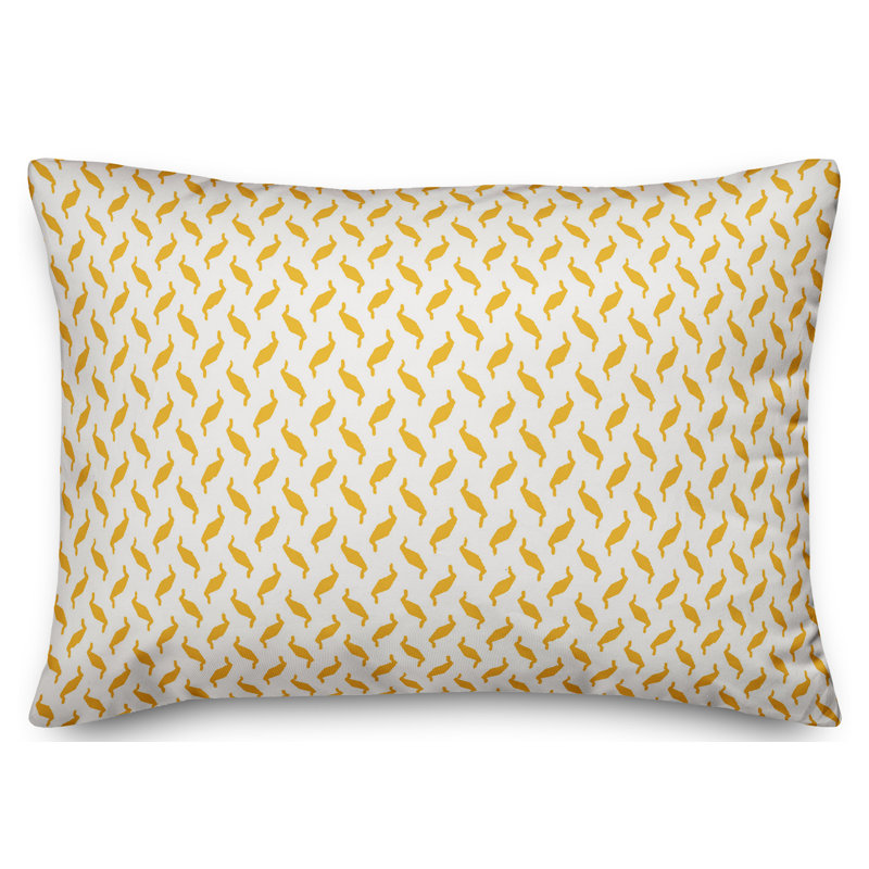 Zig Zag Geometric Reversible Throw Pillow, Yellow