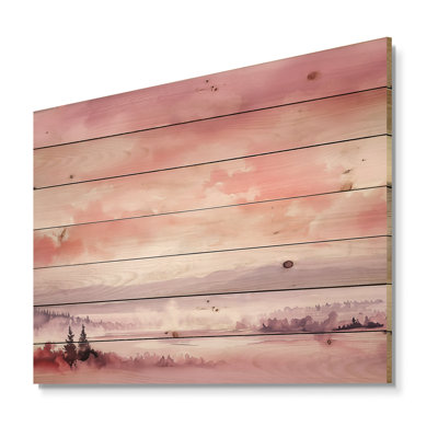 Mélodie vive du champ champêtre - Paysage de campagne, art mural sur bois de pin naturel