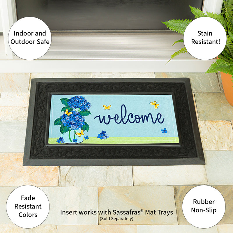 Tapis de bienvenue Welcome Home Hydrangeas Sassafras