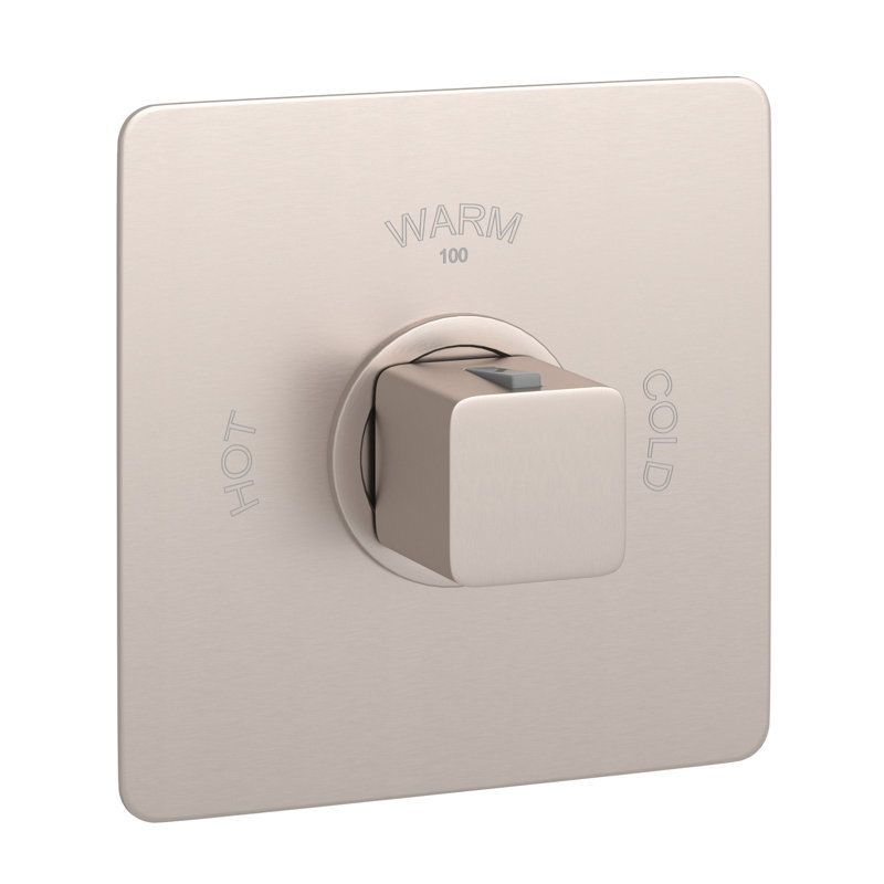 Garniture thermostatique quartile 3/4 "sans contrôle de volume, Nickel satiné