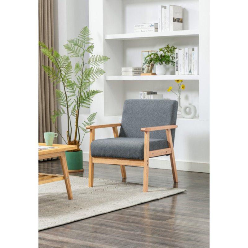 Chaise l 25 po Bahamas, Gris, Naturel