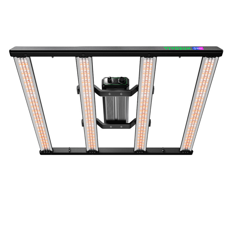 Lumière de croissance LumaLight 320W à DEL avec auvent profond, couverture de 5 pi x 5 pi, H 2,9 po x l 25,6 po x P 25,6 po