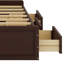 Structure de lit plateforme en bois avec 6 tiroirs
