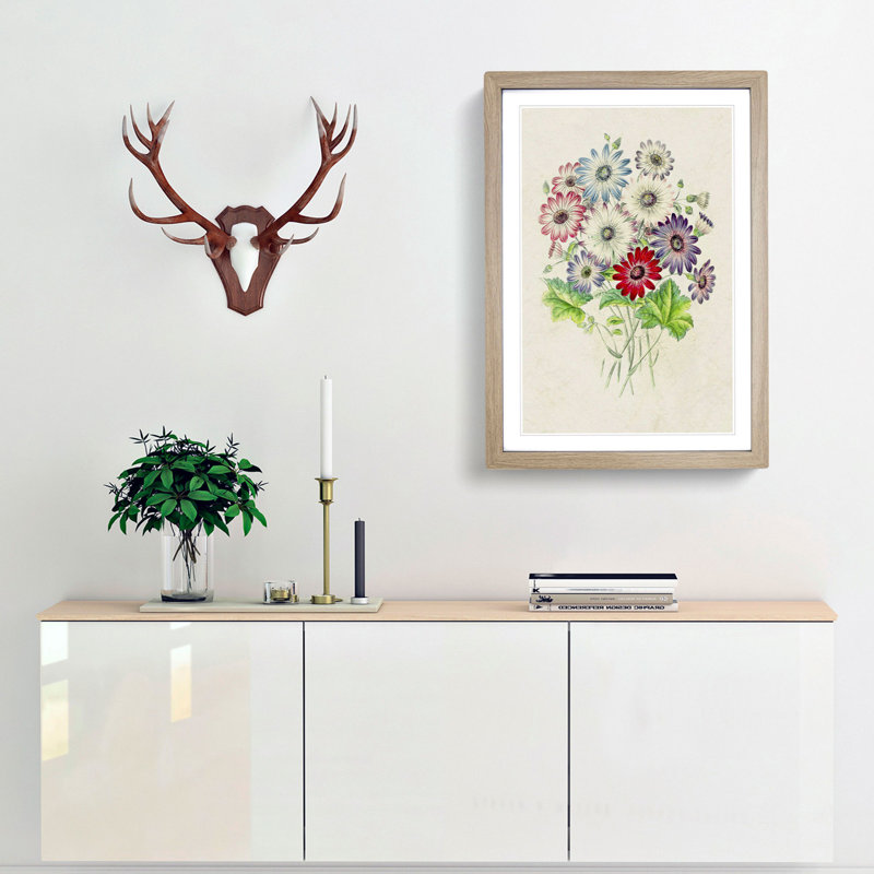 Bunch of Wild Flowers - Framed Print, Oak Framed, 48cm H x 36cm W x 2cm D