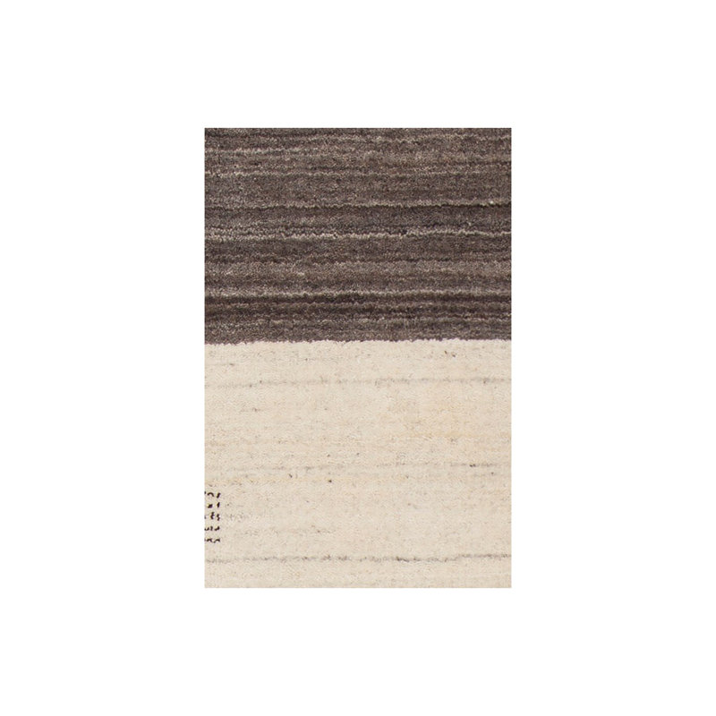 Elantra Wool Striped Area Rug in Brown, 7'9" x 10'6"