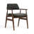 Arezzo Dining Chair Walnut Wood Finish Upholstered Performance Fabric Fully Assembled