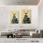 Cerf Brampt en robe bleue-108666424