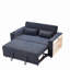 61.4-inch Extendable Sofa Bed Convertible Sofa, Modern Adjustable Back Sofa, Blue