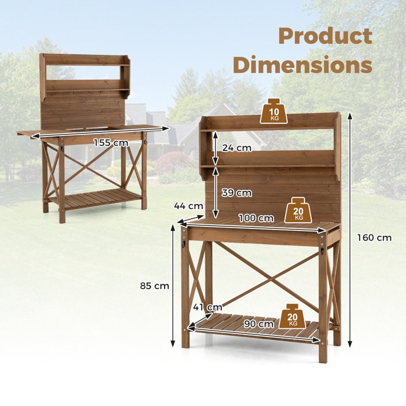 Wood Potting Bench