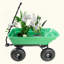 Camion à benne basculante pliante de jardin en poly avec cadre en acier 10 pouces. Pneu pneumatique capacité du corps 300 Lb 55 L
