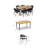 Claudia 6 Seater Rectangular Teak Dining Set in Graphite-713667641