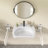 ADA U-Shaped Sink 24" x 20.7" x 6.9" Wheelchair Accessible Open Front Basin with Integrated Drain System