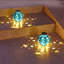 Lampe de nuit solaire de table d'extérieur avec lumière jaune scintillante-132011552