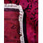 Tapis noir \/ rose \/ rouge surdimensionné de style nouvel âge rond 7 pi 1 po x 7 pi 1 po Overdyed