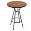 Table de bar d'extérieur 28 pouces avec plateau en bois pour jardin