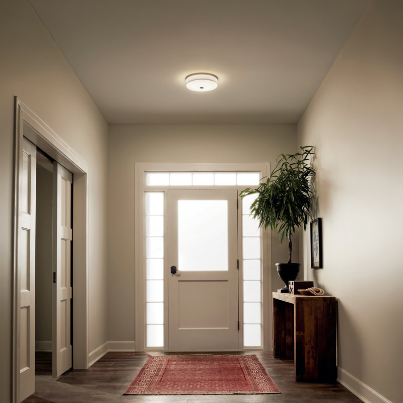 Dodie Acrylic Flush Mount, 4.25" H x 13" W x 13" D, LED, Brushed Nickel