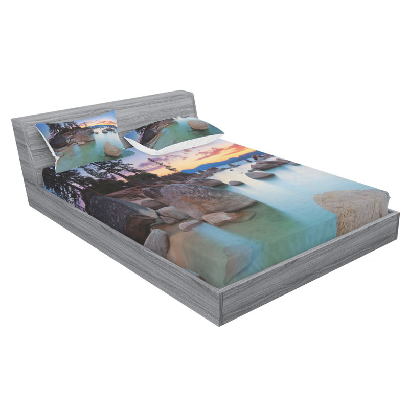 Microfiber Sheet Set, Queen Sheet Set with Fitted Sheet