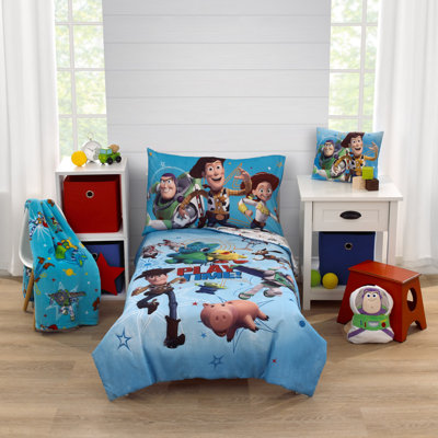 NoJo Disney Toy Story It's Play Time 4 Piece Toddler Bedding Set