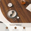 Table de salle à manger ronde de 107 cm de diamètre avec tablette de rangement et piètement en métal pour 4 personnes.-1111857619-1113032980