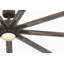 Ventilateur de plafond intelligent d'intérieur / extérieur de 84 pouces avec ensemble de lumières DEL CCT Odyn - grège mat avec pales en bois patiné-30887090