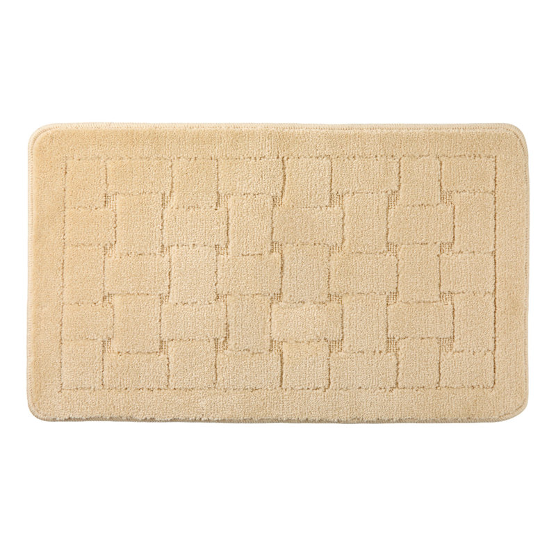 Architha Polypropylene Plastic Non-Slip Bath Mat, Cream