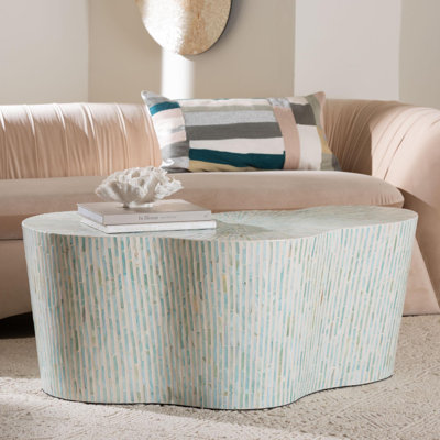 Table basse bali & pari Fiorella Capiz Shell