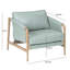 Fauteuil d'appoint en cuir véritable bleu Chakka-1344208002