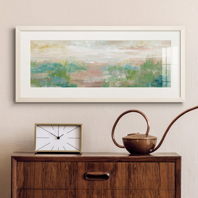 Peinture sur papier encadrée